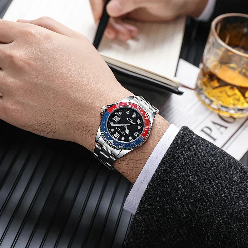 Luxuriöse Quarz-Armbanduhr für Herren