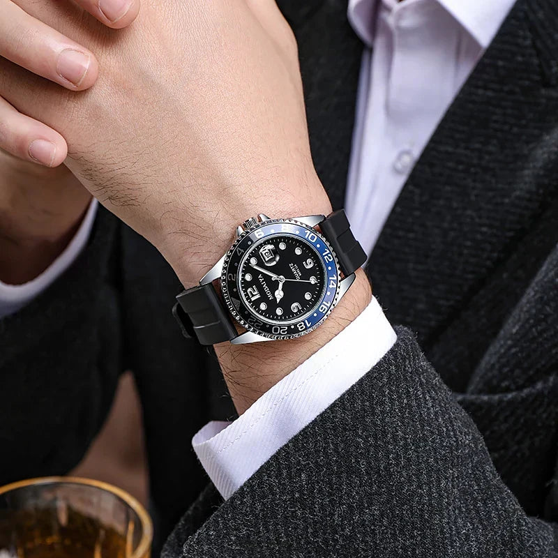 Luxuriöse Quarz-Armbanduhr für Herren