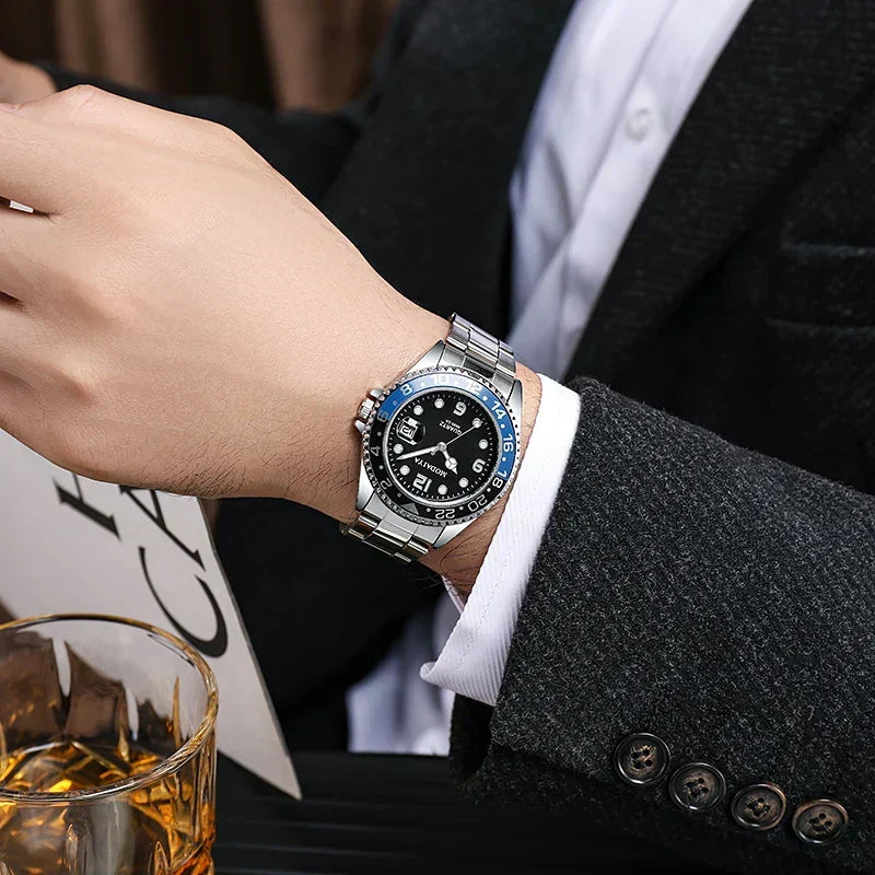 Luxuriöse Quarz-Armbanduhr für Herren