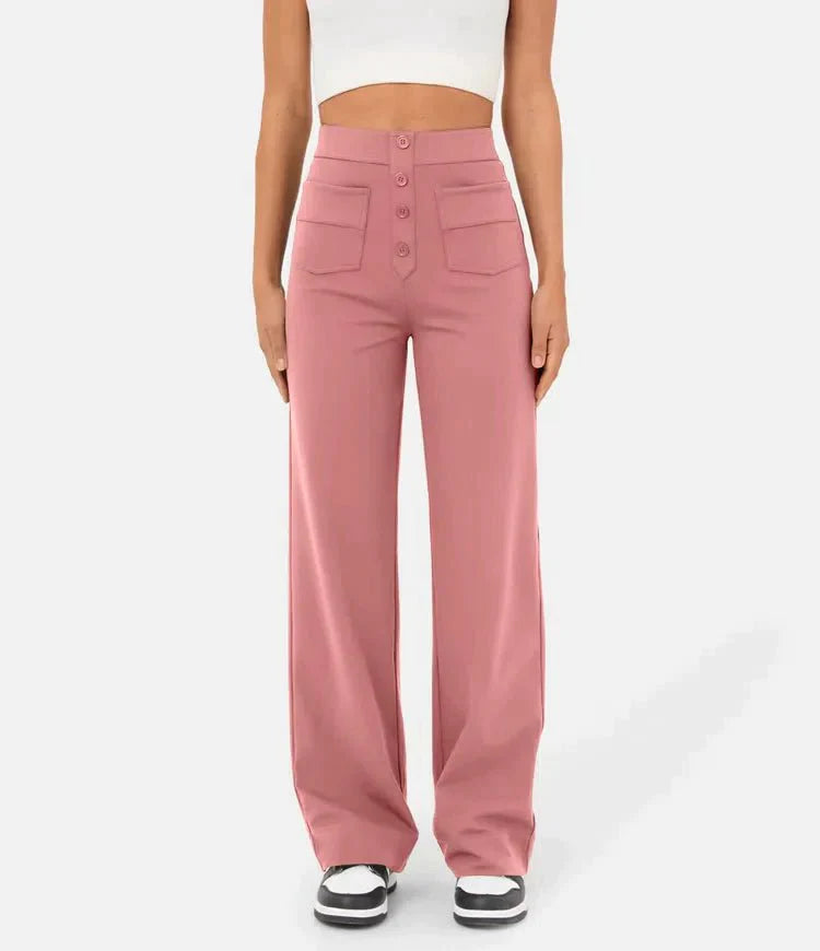 Aurélien | Elastische Casual-Hose mit hoher Taille für Damen